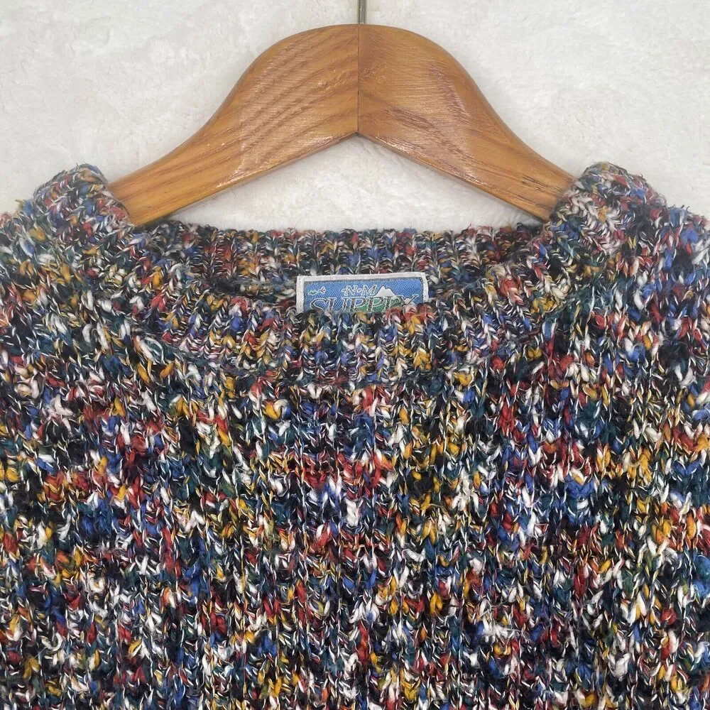 Vtg Neiman Marcus Supply Co Sweater Womens Medium Multicolor Pullover Cotton - Picture 10 of 14